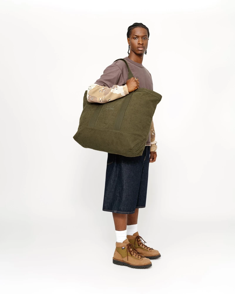Stussy NEEDLE PUNCH XL TOTE BAG