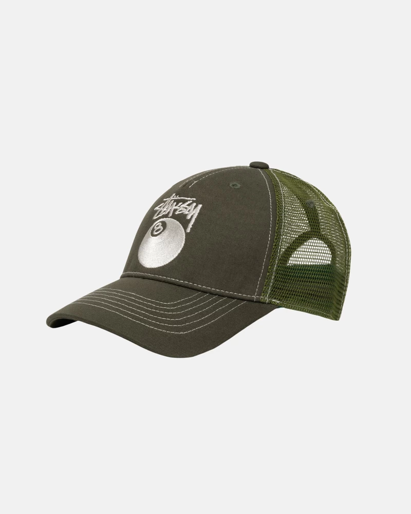 Stussy LOW PRO TRUCKER 8 BALL SNAPBACK