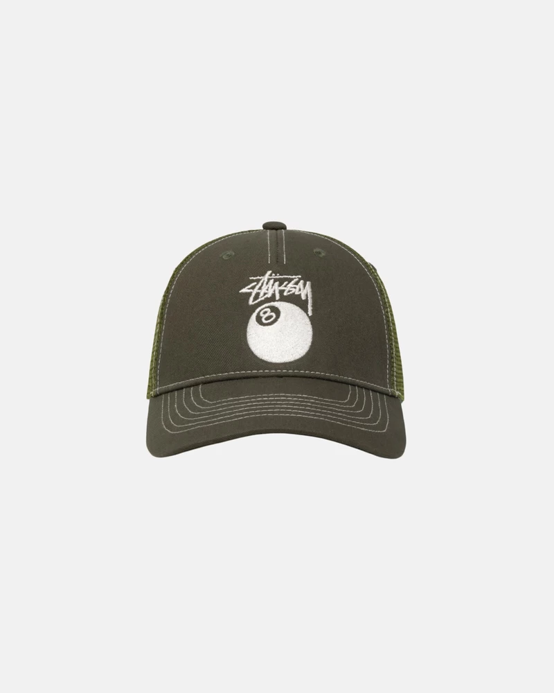 Stussy LOW PRO TRUCKER 8 BALL SNAPBACK