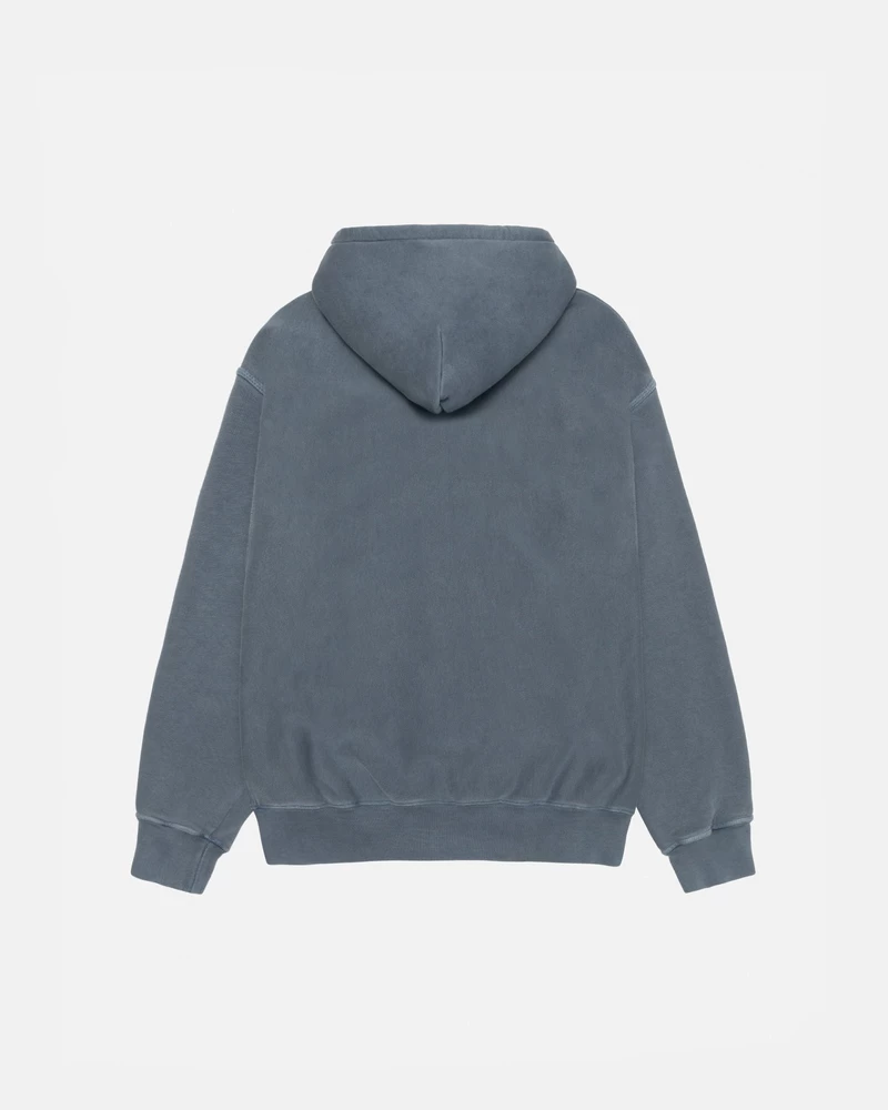 Stussy SMOOTH STOCK ZIP HOODIE PIGMENT DYED