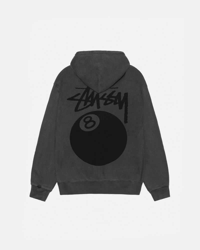 Stussy 8 BALL ZIP HOODIE PIGMENT DYED