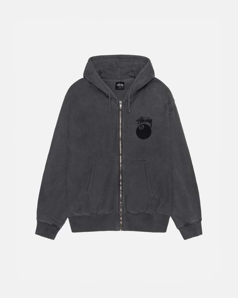 Stussy 8 BALL ZIP HOODIE PIGMENT DYED