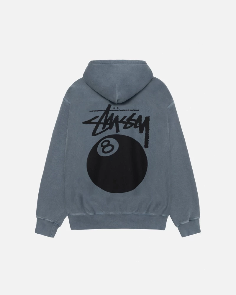 Stussy 8 BALL ZIP HOODIE PIGMENT DYED