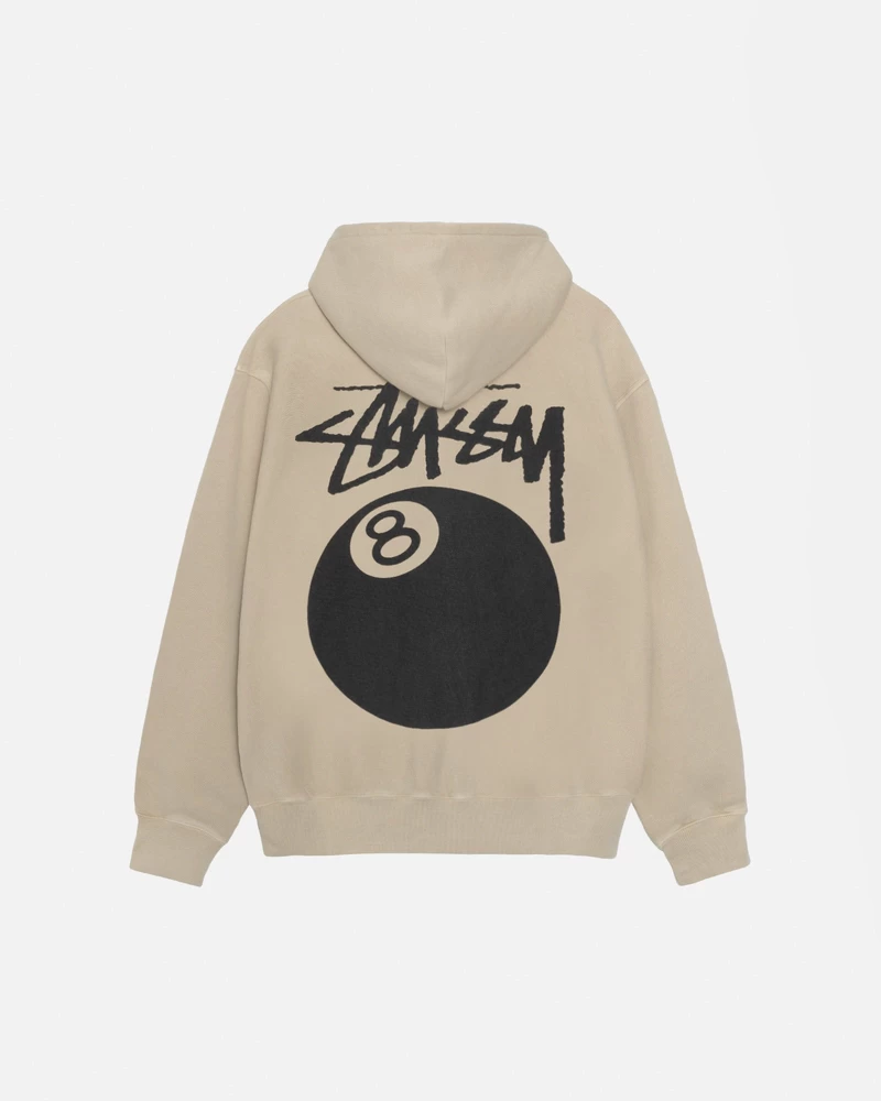 Stussy 8 BALL ZIP HOODIE PIGMENT DYED