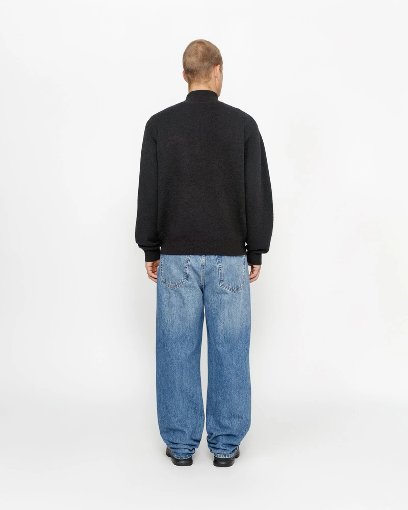 Stussy HALF ZIP MOCK NECK SWEATER