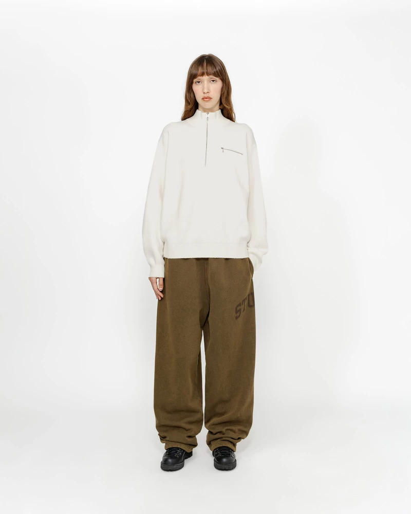 Stussy HALF ZIP MOCK NECK SWEATER