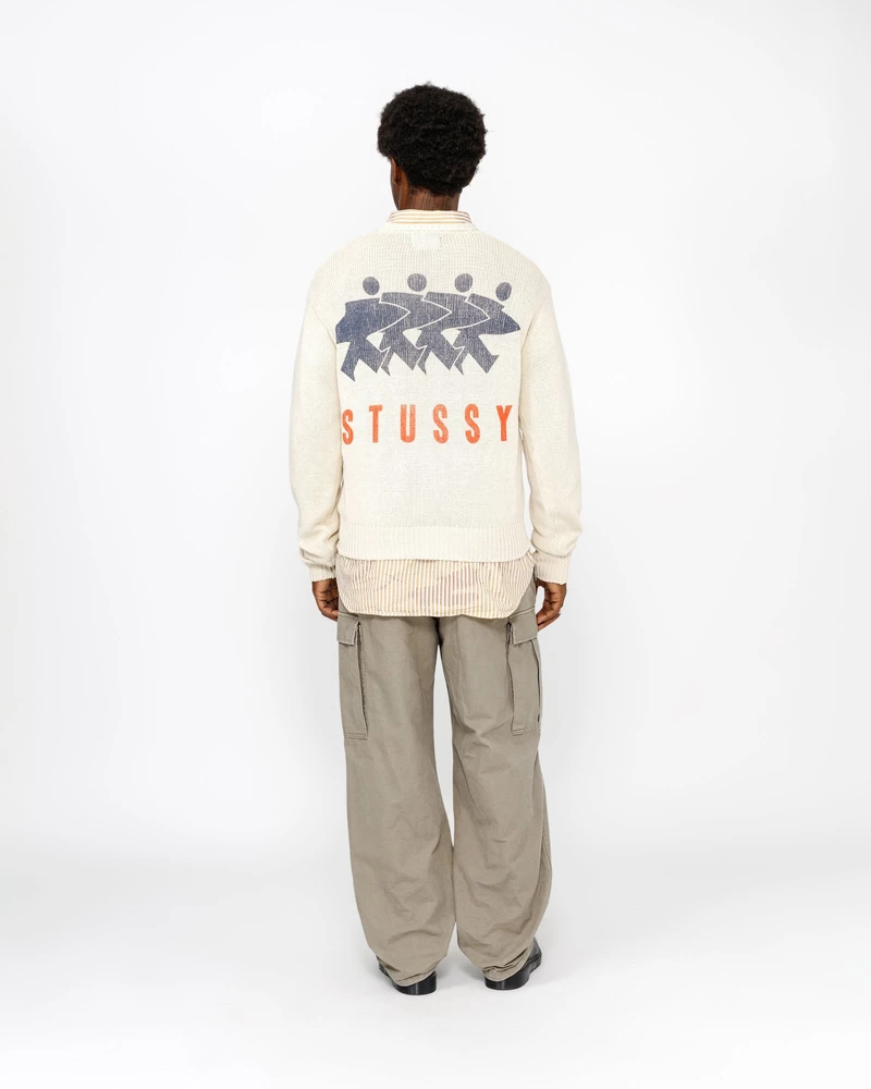 Stussy SURFMAN ICON COTTON LINEN CREW