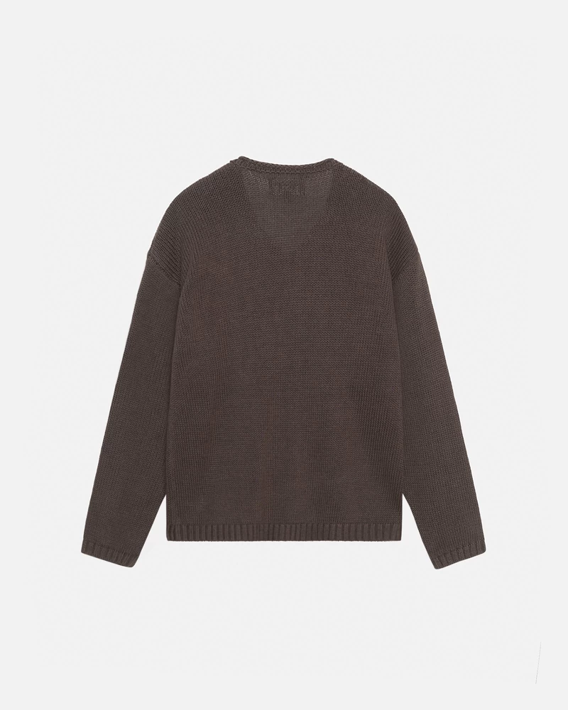 Stussy EMBROIDERED V-NECK LOGO SWEATER