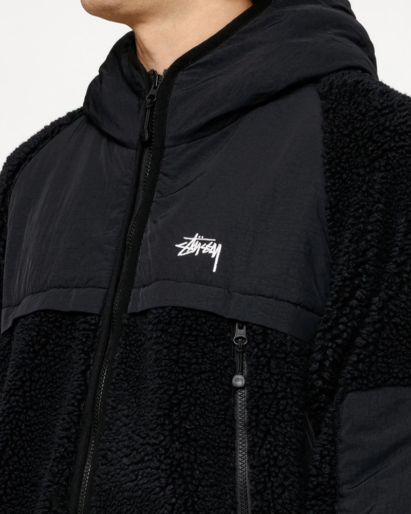 Stussy SHERPA PANELED HOODED JACKET