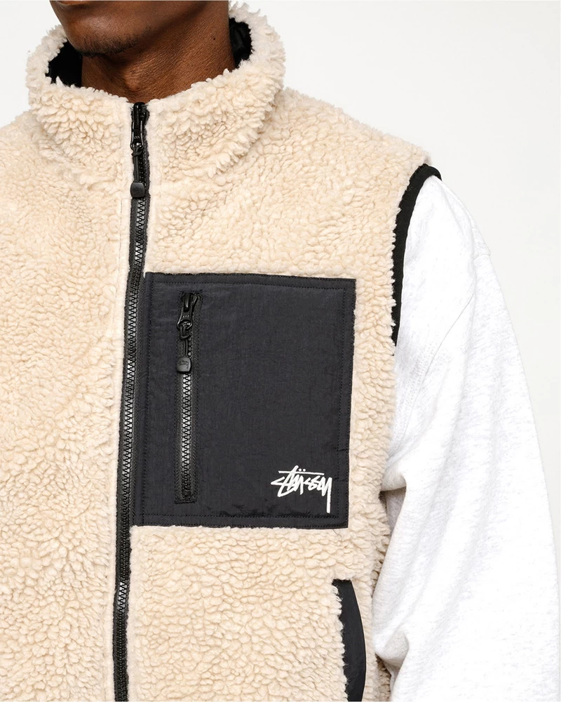 Stussy SHERPA REVERSIBLE VEST