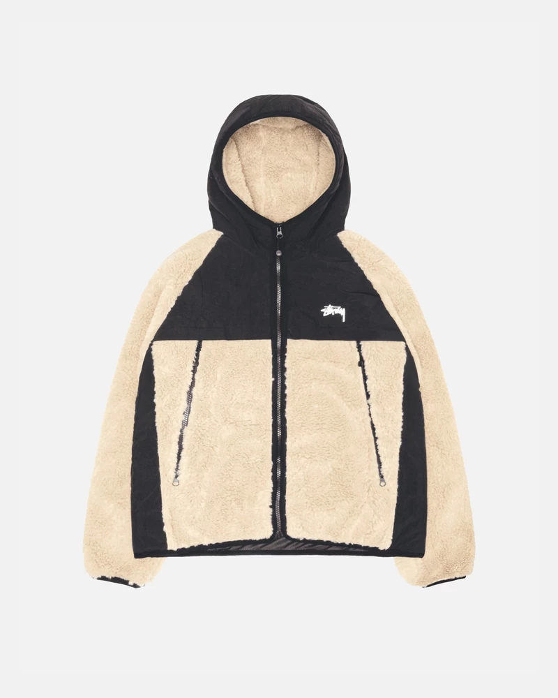Stussy SHERPA PANELED HOODED JACKET