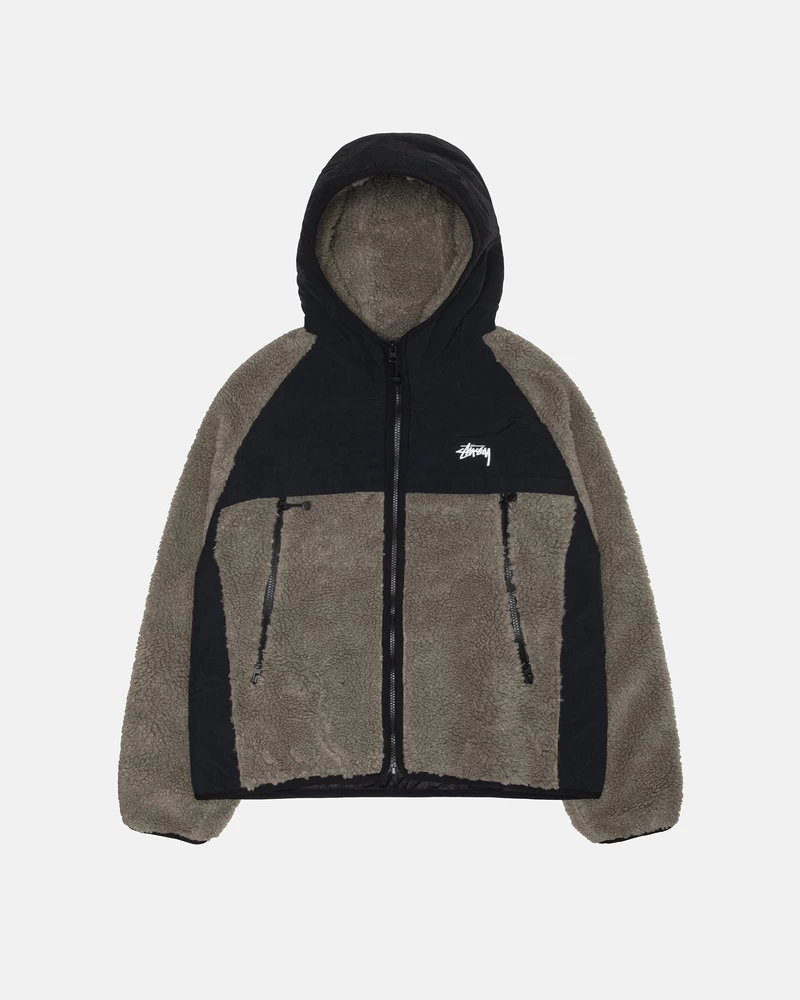 Stussy SHERPA PANELED HOODED JACKET