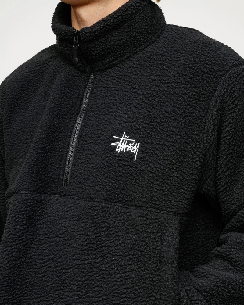 Stussy POLAR FLEECE HALF ZIP MOCK NECK