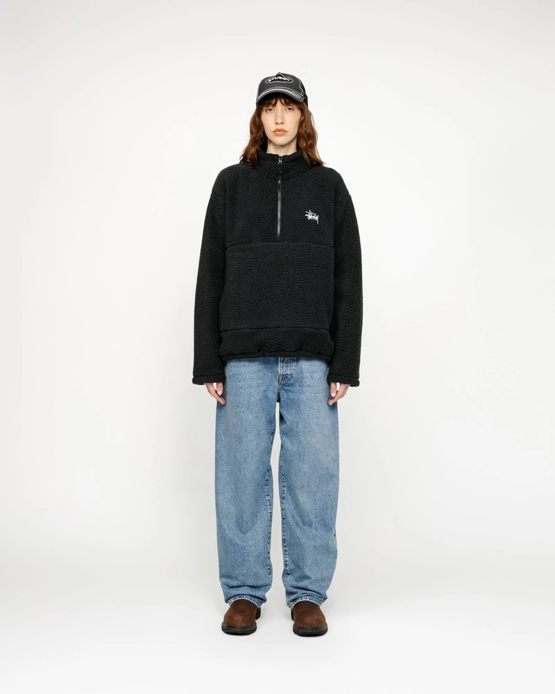 Stussy POLAR FLEECE HALF ZIP MOCK NECK