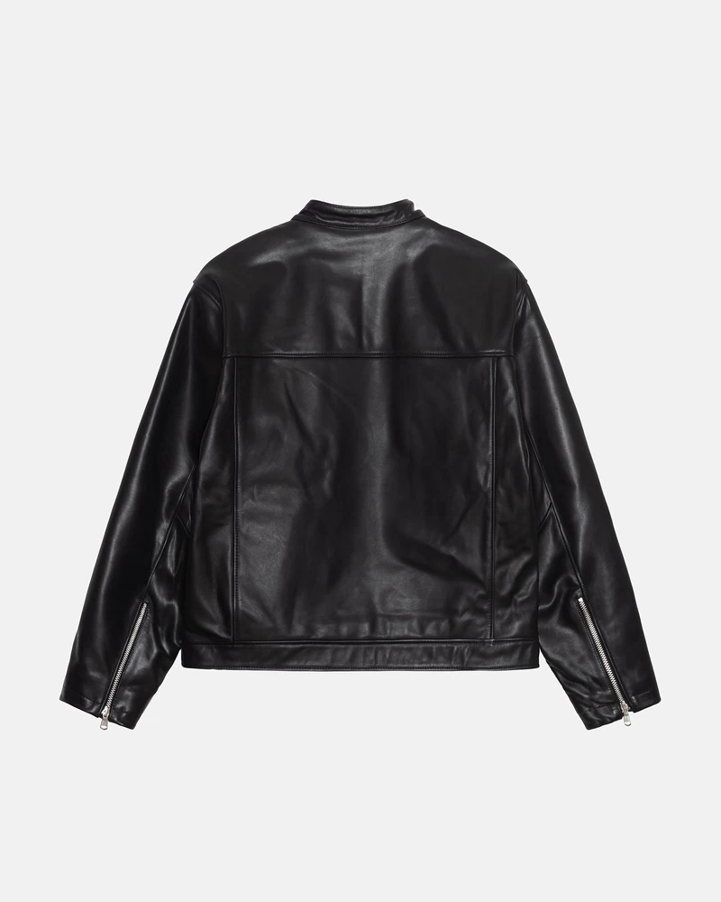 Stussy CAFE RACER LEATHER JACKET