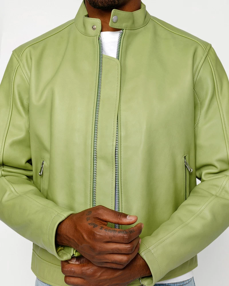 Stussy Cafe Racer Lederjacke