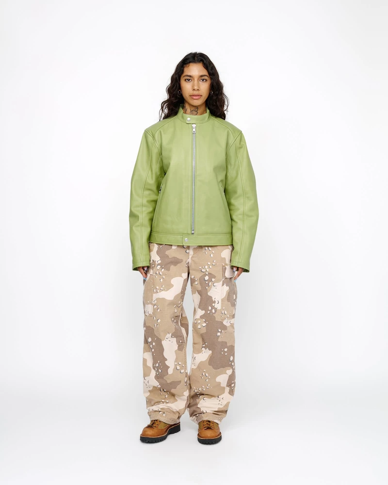 Stussy Cafe Racer Lederjacke