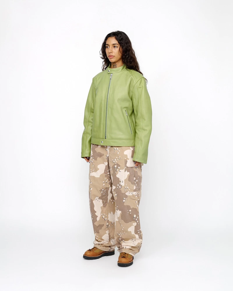 Stussy Cafe Racer Lederjacke