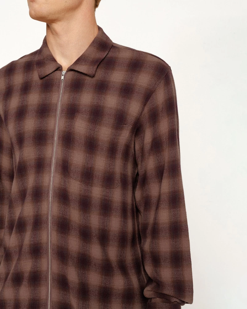 Stussy ZIP SHIRT TWISTED YARN PLAID