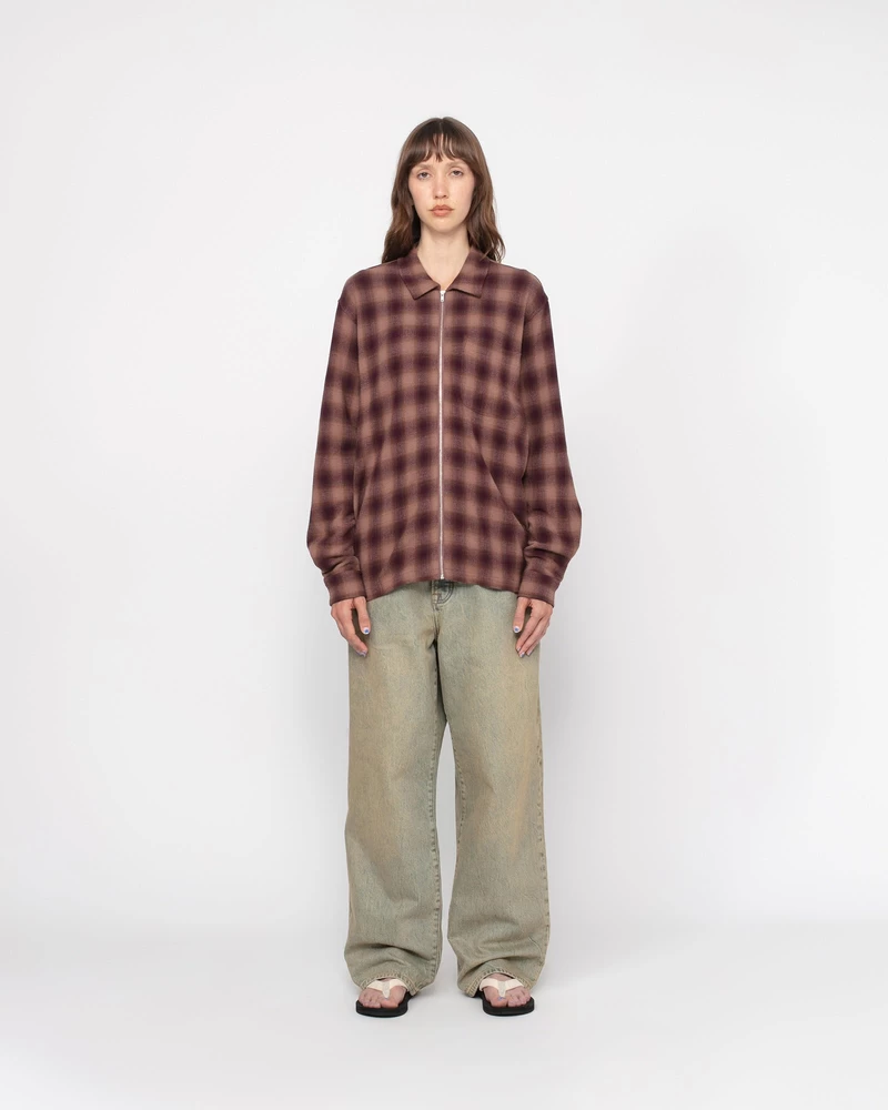 Stussy ZIP SHIRT TWISTED YARN PLAID