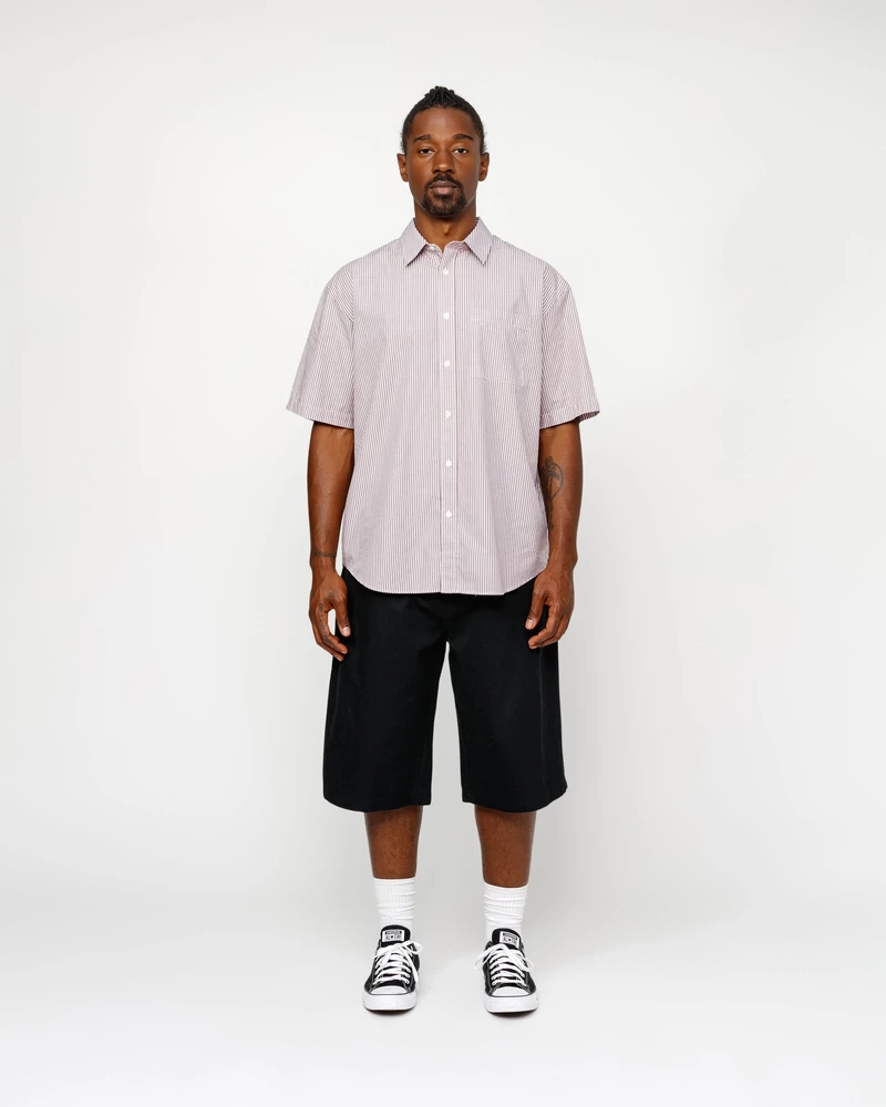 Stussy BOXY SS SHIRT 8 BALL STRIPE