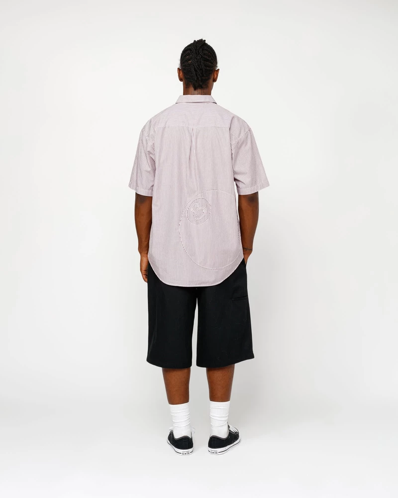 Stussy BOXY SS SHIRT 8 BALL STRIPE